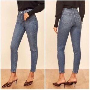 Reformation High & Skinny Crop Jeans Syracuse Wash • Size 31 • NWT